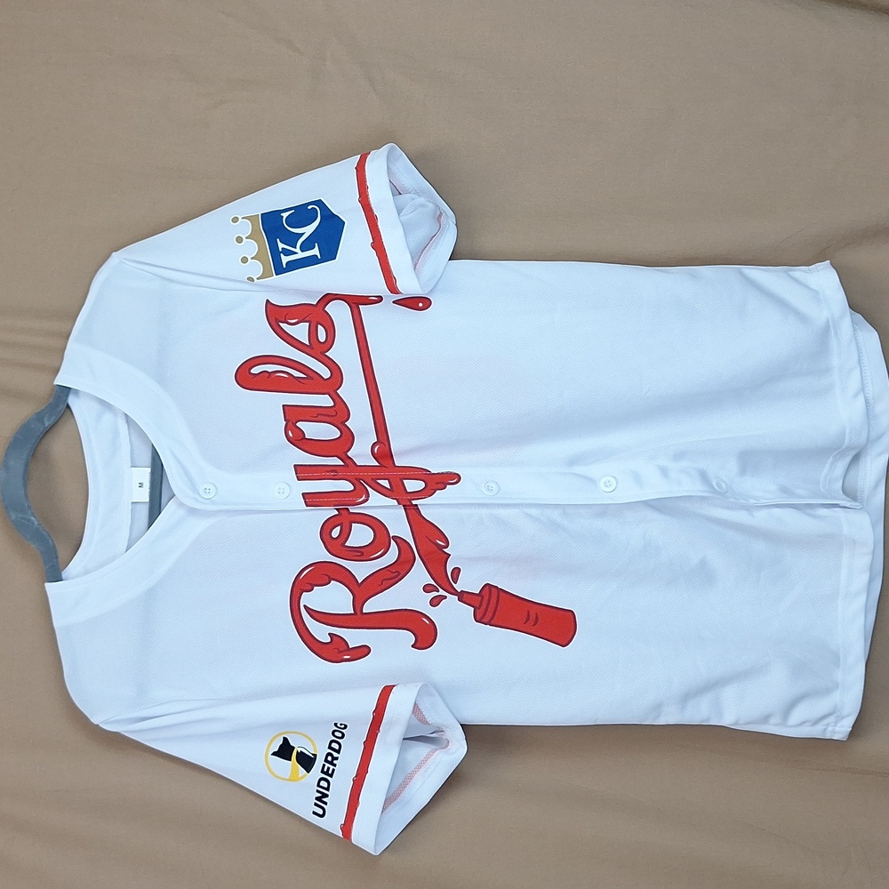 Kansas City Royals Hot Dog Derby Ketchup Red Jersey Adult Mens M